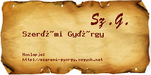 Szerémi György névjegykártya