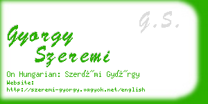 gyorgy szeremi business card
